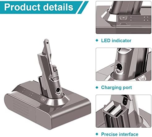 Fantasia compra 4600mAh 21.6V Substituição de bateria de lítio V7 para Dyson V7 Motorhead Pro V7 Trigger V7 Animal V7 Car+Boat V7 Fluffy SV11 Bateria