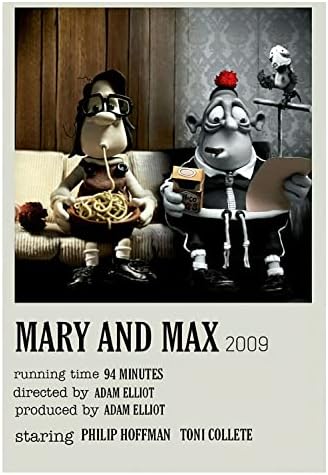 Posters de Anxiyaya Mary e Max Posters de Clay Posters de Animação Inspirada Poster Cura 16 ”× 24” Sem moldura