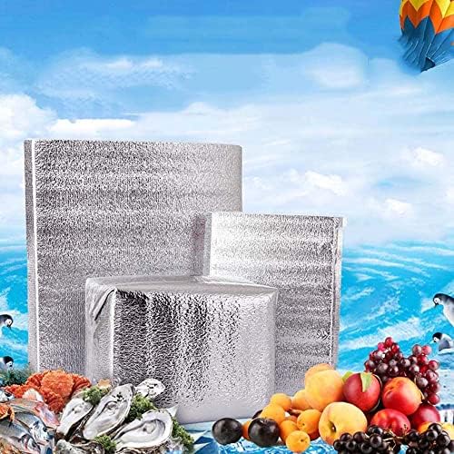 BYBYCD 10PCS Lunchag Bag Isulamento térmico Alumínio Alumínio Disponível Pouca Reutilizável Bolsa de lanche reutilizada Piquennic e frio bolsa