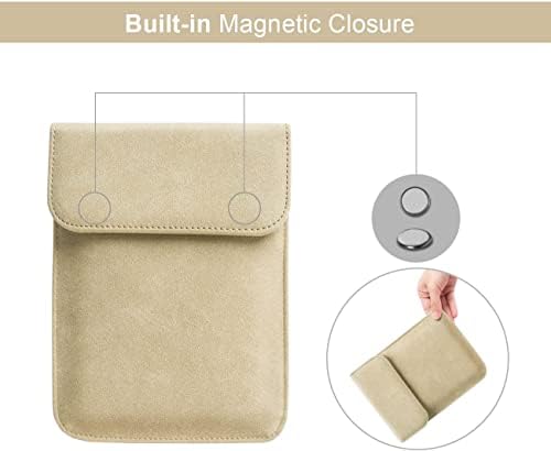 Para um Kindle Paperwhite de 6 polegadas, capa bolsa bolsa -saco -Include White Hand Strap -Khaki