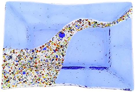 GlassOfvenice Murano Glass Klimt Placa decorativa retangular - azul