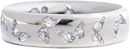 Anéis para mulheres 2023 Presentes de aniversário Diamond Crystal Shape Ring Ring Diamond Buterfly Vintage Ring Crystal