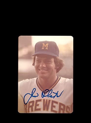 Jim Slayton assinou o original de 1970, 4x5 Snaphot Photo Milwaukee Brewers
