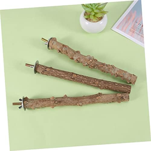 Yardwe 2pcs pássaro garra bastão de pássaro brinquedos de mesa brinquedos de mesa de pet toys suprimentos de pássaro de estimação Pássaro de estimação Rod Parrot Play Stand Stand Stand de madeira Toys de madeira Bird Standing Rod brinquedo