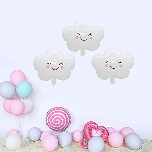 12pcs Balões de nuvem branca 18 em balões de alumínio de hélio de folha de nuvem para decoração de casamento de