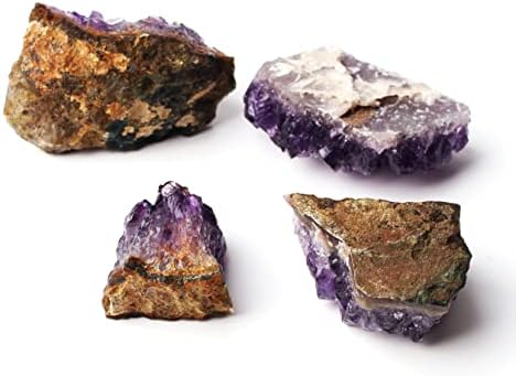 Zym116 1pc Natural Amethyst Crystal Cluster Geode Geode Purple Quartz Point Raw Point Mineral Cura Decoração de casa