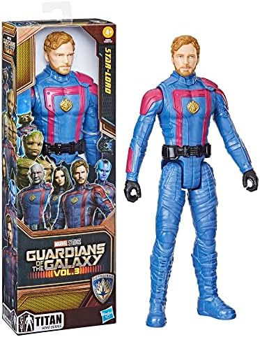 Marvel Guardiões da Galaxia vol. 3 Titan Hero Series Star-Lord Action Figura, figura de ação de 11 polegadas, Super Hero Toys for Kids,