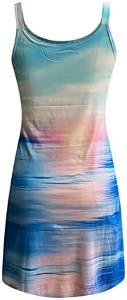 Vestidos de poliéster de foviguo para feminino impressão feminina meia manga aconchegante camisole praia de verão cocktail cortado Casual respirável rodada