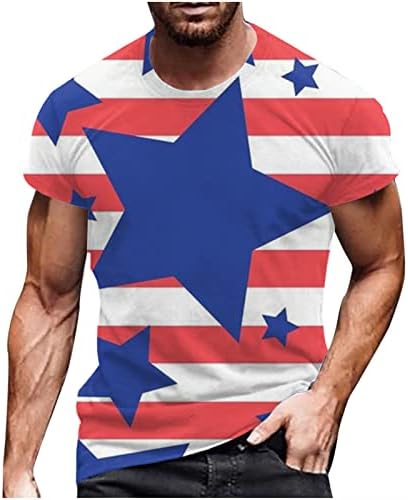 Homens American Flag Shirt USA 4 de julho Memorial Day Tshirt Stars Patrióticos e listras
