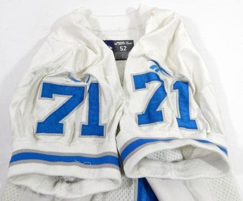 1998 Detroit Lions Larry Tharpe #71 jogo usado camisa branca 52 dp32686 - Jerseys de jogo NFL não assinado não assinado