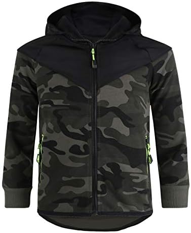 Lotmart Boys acolchoados calças de capuz ou impressão de camuflagem de jumper