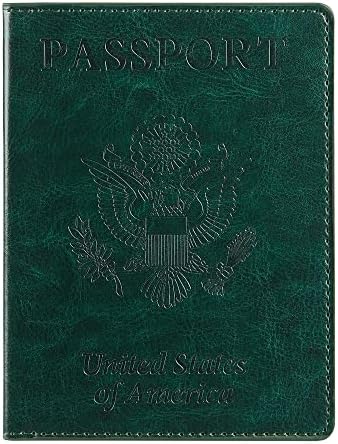 Case de capa de passaporte de couro Cyure para homens e mulheres, cordilhão 4 x 3 cdc cdc cdc portador de cartões de cartas,