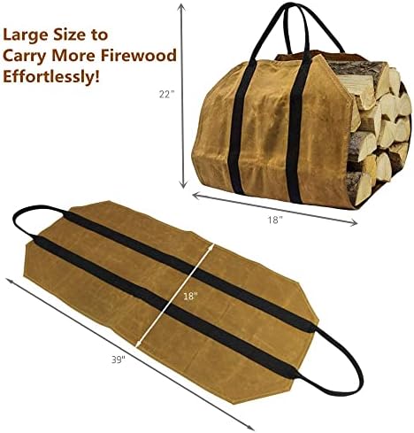 Bacha de lenha de Bicherub Bag da bolsa de madeira para transportador de lenha para lenha