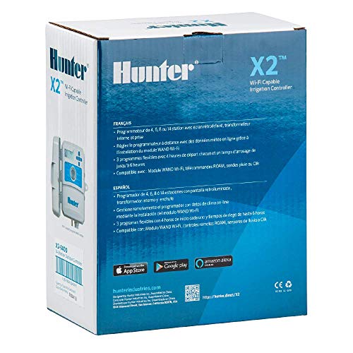 Hunter Industries Hydrawise X2 Controlador de irrigação ao ar livre de 14 estações