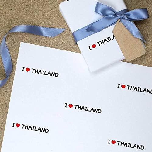 5 x a1 'eu amo a Tailândia' embrulhar folhas de papel/embrulho