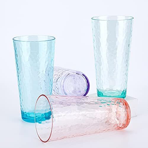Koxin-Karlu Mixed Drinkware de 26 onças de copos de água de plástico de plástico, conjunto de 6 verde
