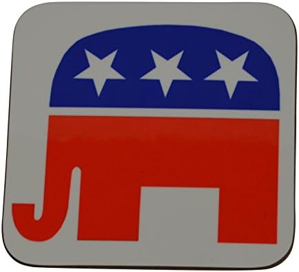 Republican Elephant Drink Coaster Set Gift GOP Conservador Home Kitchen Barware