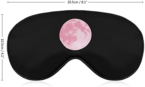 Máscara de olho rosa da lua com alça ajustável para homens e mulheres noite de viagem para dormir uma soneca