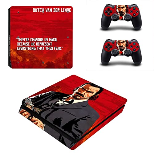 Game Gred Deadf e Redemption PS4 ou PS5 Skin Skinger para PlayStation 4 ou 5 Console e 2 Controllers Decal Vinyl V9013