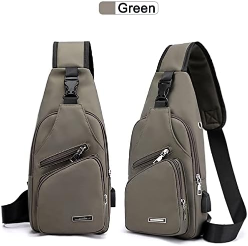 Bolsa de esteira Qidelong para homens mulheres backpack bolsas de peito de mochila de ombro com cabo USB para caminhada esportiva de viagem ao ar livre