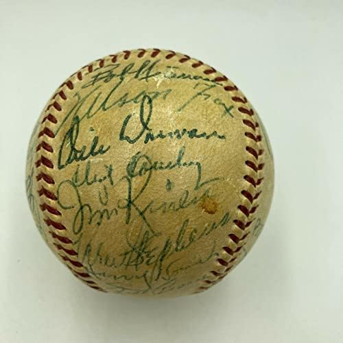 1953 A equipe de Chicago White Sox assinou beisebol autografado com Nellie Fox - Bolalls autografados