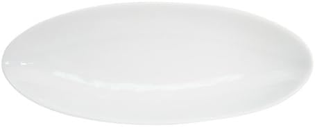 CAC China RCN-B412 CLINTON ROLUDE ROLUDE 11-3/4 polegadas por 4-5/8 polegadas por 1-3/4 polegadas Super White Porcelain Gondola Bowl, caixa de 12