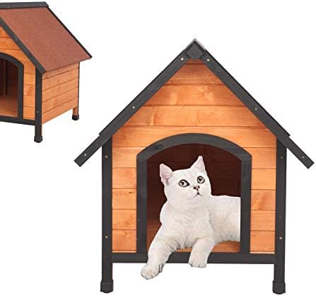 Cama de casas de cachorro YJJT com abrigo à prova de intempéries - cama de gato de gaiola de coelho para uso interno