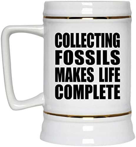 Designsify A coleta de fósseis torna a vida completa, caneca de 22 onças de caneca de caneca de cerâmica com alça para freezer,