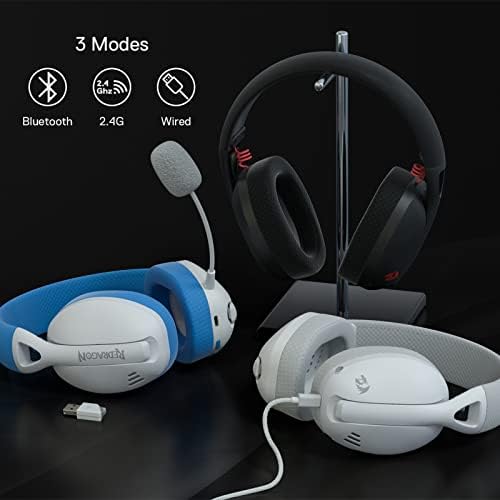 Redragon H848 Bluetooth Wireless Gaming Headset - Leve - 7.1 Somernom surround - Drivers de 40 mm - Microfone destacável