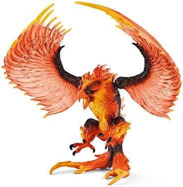 Schleich Eldrador, Lava Monster Mythical Creaturas Toys for Kids, Fire Fire Eagle Figura com asas móveis, idades de 7 anos