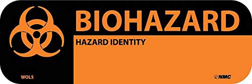 National Marker Corp. Wol5 Paper Biohazard Write-On Label