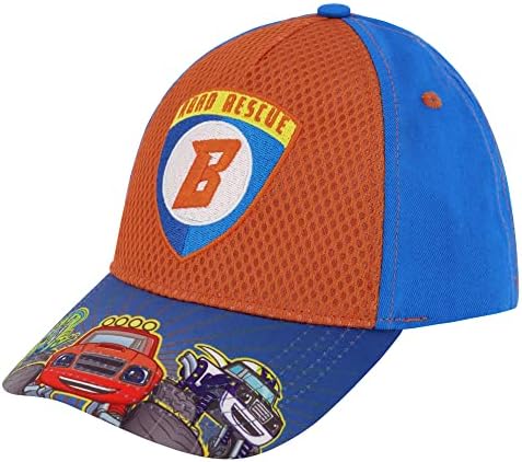 Nickelodeon Boys 'Baseball Cap, Blaze & the Monster Machines Ajustable Hat, Blue/Orange, Criança de 2-4