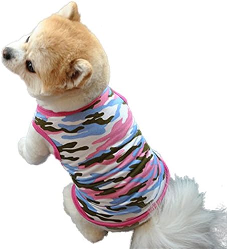 Roupas de cachorro para cachorros pequenos camisa camuflagem verão pequeno cachorro animal aparecer roupas fofas colete