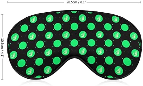 DOTS verdes do dia de São Patrício Máscara do sono máscara de olhos oculares portáteis com cinta ajustável para homens mulheres