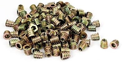 X-Dree 8mm x 15mm E-Nut Insert Interface para parafuso de parafuso de porca hexágica Ajuste de porca 200pcs (8 mm x 15 mm tuerca e inserto de madera tornillo de interfaz hembra hexagonal tuerca de Montaje 200pcs