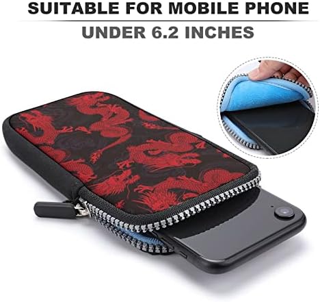 Dragão chinês de pequeno porte de telefone celular Bolsa de armazenamento Mini Messenger ombro da carteira de bolsa