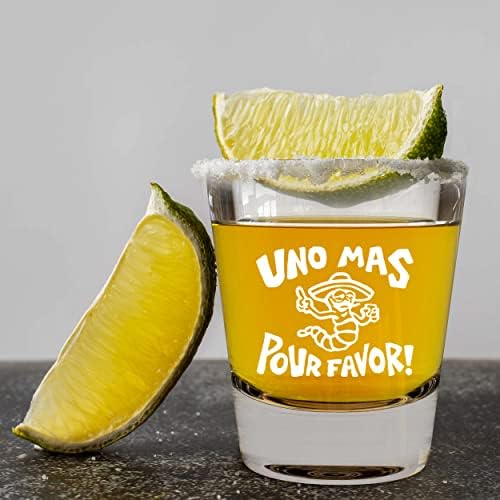 Litgifts Funny Tequila Shot Glass - Cinco de Mayo Shot Glasses - Copos fofos para mulheres ou homens - Copos engraçados para adultos - 1,75 onça de copo