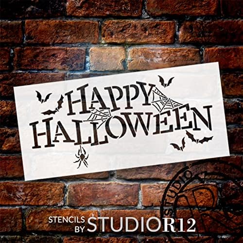 Feliz Halloween com pontos de estêncil definido por Studior12 | 2 itens