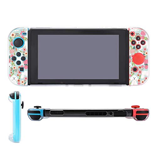 Caso para o Nintendo Switch, Bichon Floral Five Pieces Defina acessórios de console de casos de capa protetores para o Switch