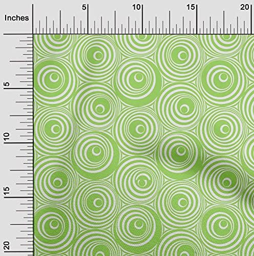 Oneoone algodão cambrico verde claro2 tecido geométrico Art Circle Projects Decor Decor Tecido Impresso pelo quintal