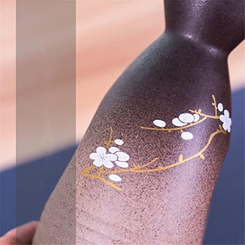 Vinho de cerâmica Zsedp Conjunto de vinho japonês de cerejeira saquê de vinhos de vinhos garrafa de saquê de saquê de barra de barra de barra de barware decoração de casa decoração