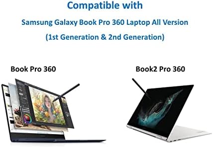 Livro Pro 360 S Pen [Dicas de caneta 0,7mm] [Sensor de pressão 4096] para Samsung Galaxy Book Pro 360 Laptop All Version STYLUS