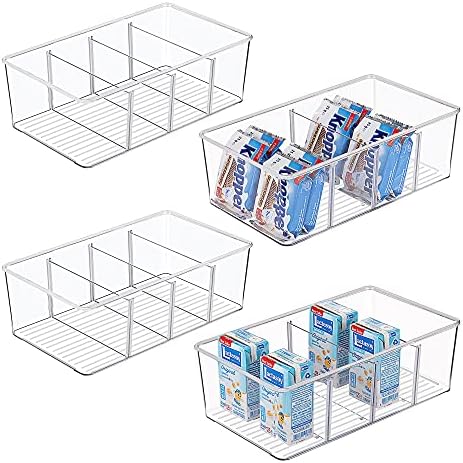 Organização e armazenamento de despensa de 4 pacotes e organizador de refrigerador de 8 pacotes