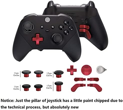 13 em 1 Metal Thumbsticks Acessório Substituição de peças para o controlador Xbox One Elite Series 2, apenas com pouca pintura