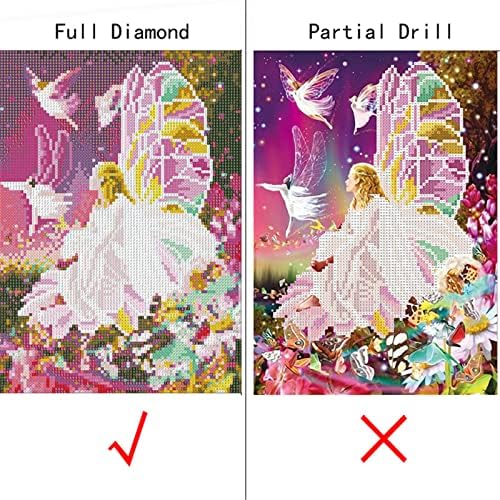 Pintura de diamante 5D DIY por kits de números, grande adultos de diamantes adultos para iniciantes, broca completa Gem Crystal Rhinestone
