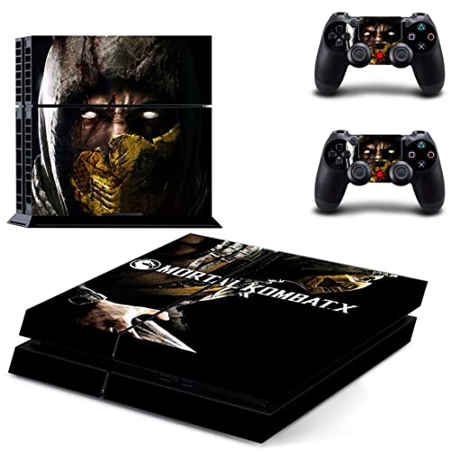 Para PS4 Normal - Game Ninja Mortal Melhor Guerra Kombat X PS4 ou PS5 Skin Skin para PlayStation 4 ou 5 Console e Controladores