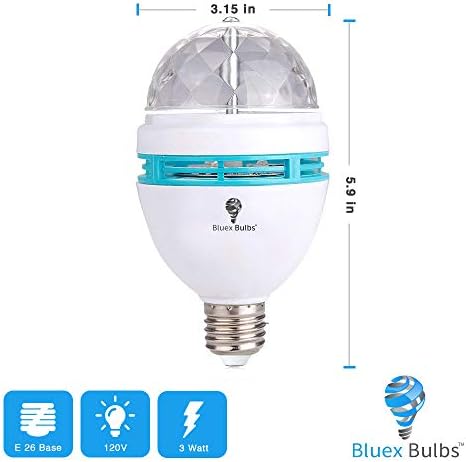 Bulbo rotativo para cor de 4 Pack E26, RGB Mudança de cor Bulbos led lâmpadas LED led lâmpada LED lâmpada Multi Crystal