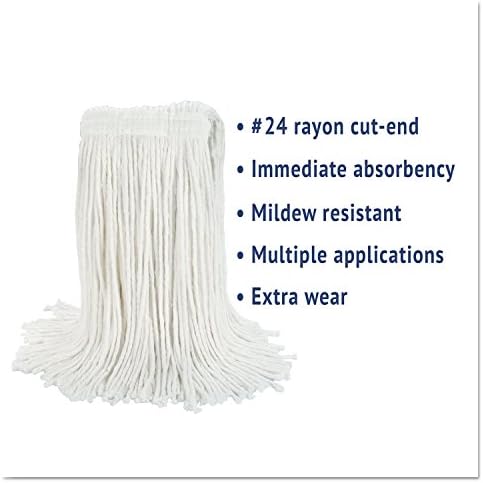 Boardwalk 2024Rea Cut-end Met Mop Head Rayon No. 24 White