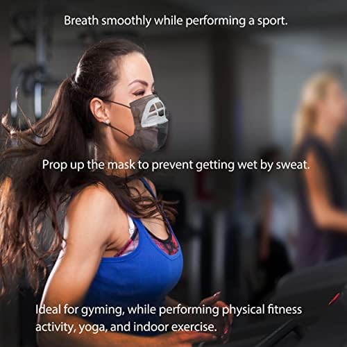 Suporte de máscara esportiva, inalação e expiração separadas, mais espaço para respirar, 4 pacote