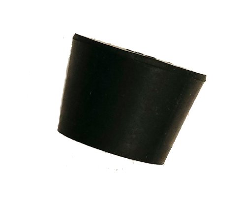 Herco Solid Black Rubber Stopper